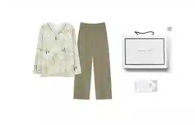 歌倩雅 带胸垫套头舒适可外穿家居服睡衣礼盒 女款 图色