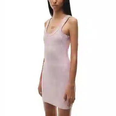 Alexander Wang Spoon Neck Mini Dress Pink