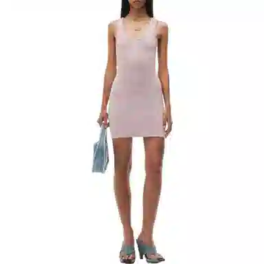 Alexander Wang Spoon Neck Mini Dress Pink
