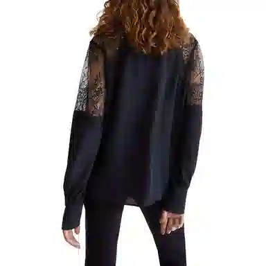 LIUJO UOMO FW23 Silk Shirt With Lace