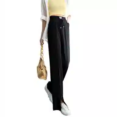 恒源祥 纯色开叉阔腿休闲裤 女款