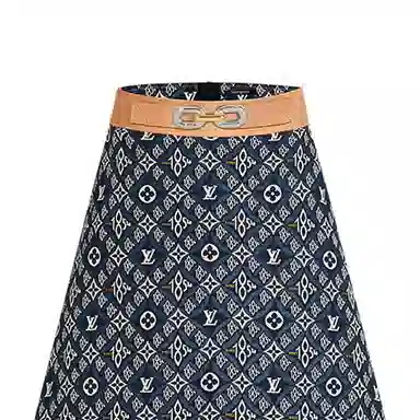 Louis Vuitton SS21 A-Line Mini Skirt Blue