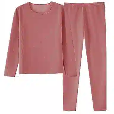 雅鹿 圆领舒适亲肤弹力保暖套装 女款