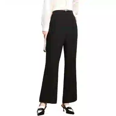 粉红玛琍 纯色宽松阔腿休闲裤 女款