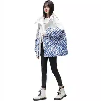 鸭鸭 连帽加厚韩版羽绒服 女款