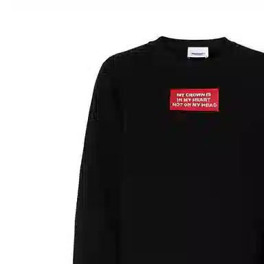Burberry Slogan Print Sweatshirt Black