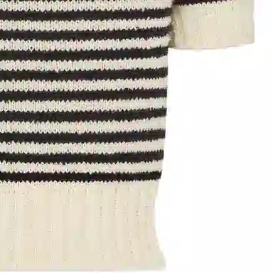 Dior Logo Stripe Knit Tee Black