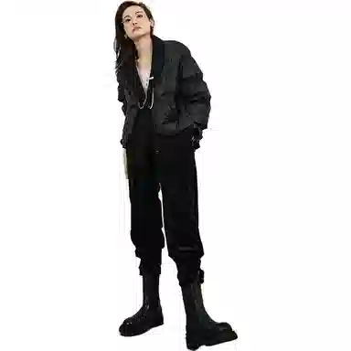 美洋 纯色宽松休闲束脚宽松长裤 女款