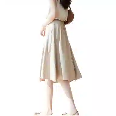 【dme】 不规则裁剪设计休闲长裙 卡其