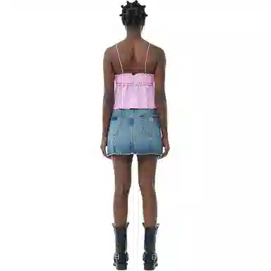 GANNI SS24 Washed Denim Skirt