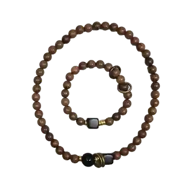 卓禹 双檀纳福 金丝单圈文玩珠串 简约现代国潮佛珠手饰 檀木 手串 男女同款情侣款