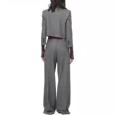 PINKO Prince-Of-Wales Flannel Palazzo Trousers