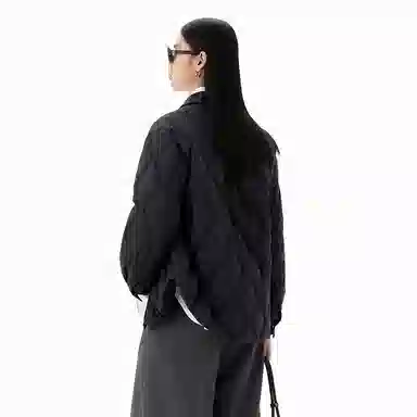 太平鸟 一手长衬衫鹅绒服羽绒服 女款 黑色