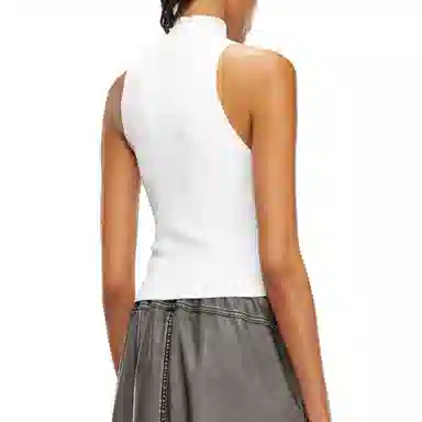 DIESEL SS24 Oval D Tank Top Optical White