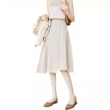 【dme】 不规则裁剪设计休闲长裙 卡其