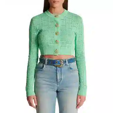 Balmain Monogram Knit Cardigan