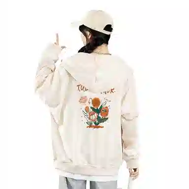 棉致 郁金香花束简约纯色无性别主义宽松卫衣 男女同款