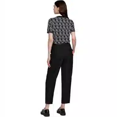 比音勒芬 纯色中腰直筒裤休闲裤 女款 黑