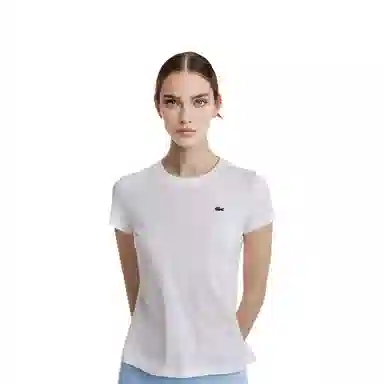 Lacoste Embroidered Crew Neck T-Shirt White