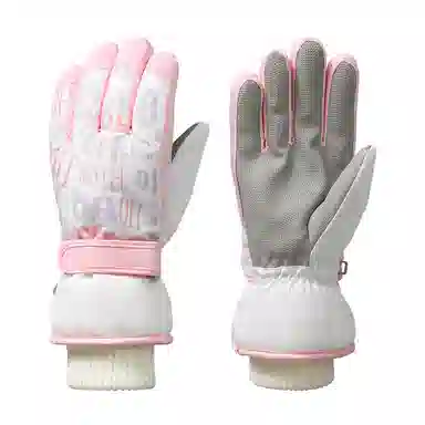 俞兆林 冬天玩雪防泼水女滑雪防寒保暖秋冬骑行电动车加绒加厚防风抗寒 聚酯纤维 手套 女款