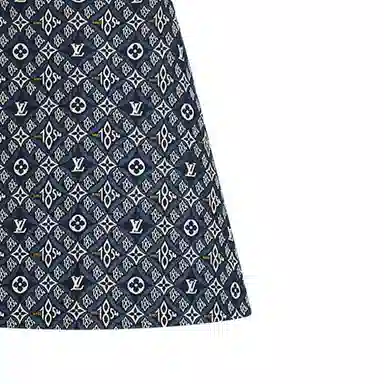 Louis Vuitton SS21 A-Line Mini Skirt Blue