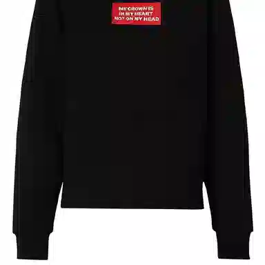 Burberry Slogan Print Sweatshirt Black