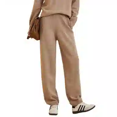 恒源祥 纯色高腰针织休闲裤 女款