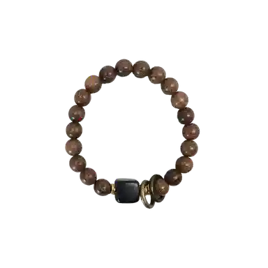 卓禹 双檀纳福 金丝单圈文玩珠串 简约现代国潮佛珠手饰 檀木 手串 男女同款情侣款