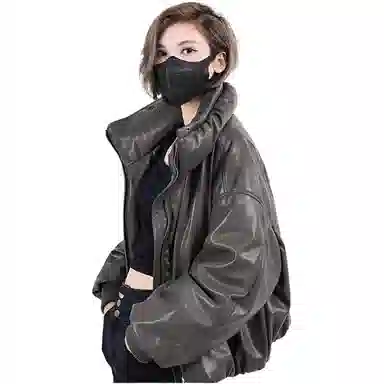 蛋白皮皮衣鸭鸭 立领纯色韩版时尚休闲短款宽松羽绒服 女款