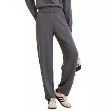 恒源祥 纯色高腰针织休闲裤 女款