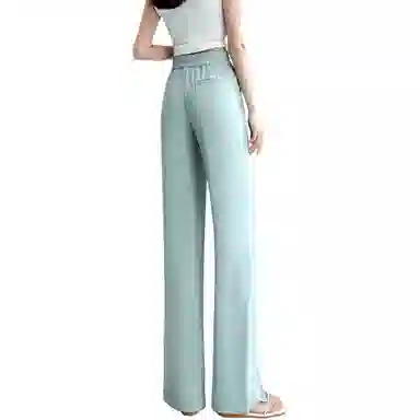 恒源祥 纯色开叉阔腿休闲裤 女款