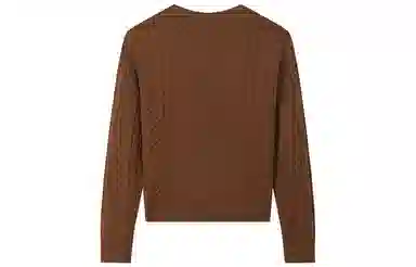 恒源祥 圆领绞花套头长袖纯色毛衣 女款