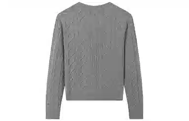 恒源祥 圆领绞花套头长袖纯色毛衣 女款