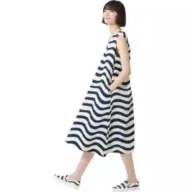 UNIQLO x Marimekko SS24 Navy Striped Dress