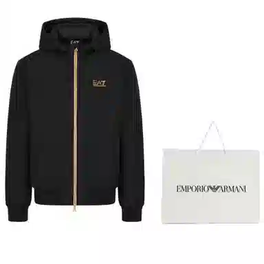 Emporio Armani EA7 Black Hoodie Jacket