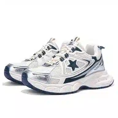 双星八特 潮流经典透气圆头舒适休闲撞色厚底增高百搭运动 防滑耐磨 低帮 老爹鞋 男女同款