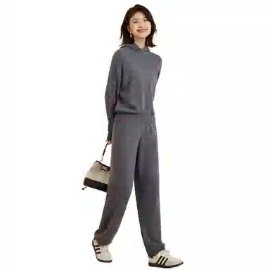 恒源祥 休闲套头外穿气质连帽毛衣 女款