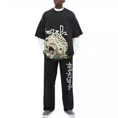 Palm Angels Skull Print T-Shirt Black