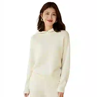 恒源祥 休闲套头外穿气质连帽毛衣 女款