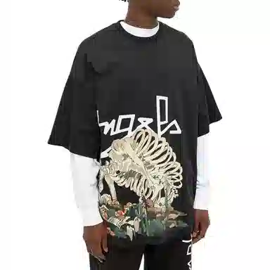 Palm Angels Skull Print T-Shirt Black