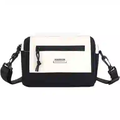 Warrior Nylon Crossbody Bag Black White