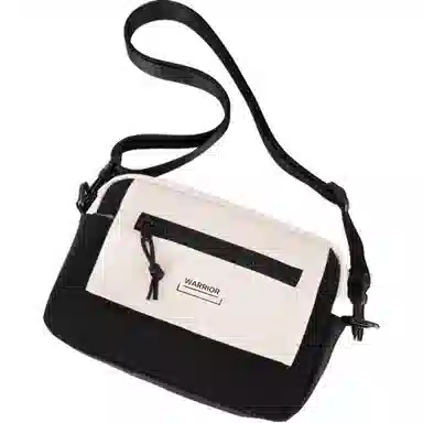 Warrior Nylon Crossbody Bag Black White