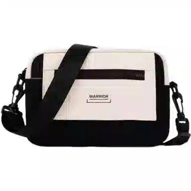 Warrior Nylon Crossbody Bag Black White