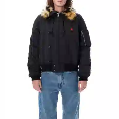 KENZO BOKE Tiger Logo Parka Black