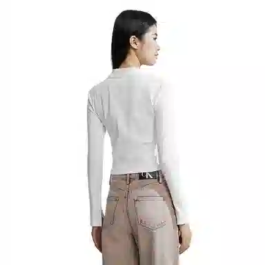 Calvin Klein V-Neck Polo White