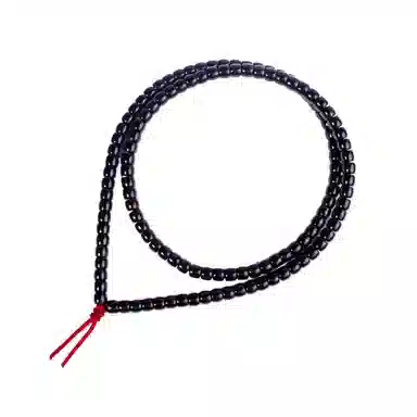 钰澜文玩 黑金素圈绕手挂脖珠串 椰蒂 手串 男女同款情侣款