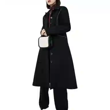 美洋 收腰长袖连衣裙 女款 黑色