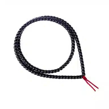 钰澜文玩 黑金素圈绕手挂脖珠串 椰蒂 手串 男女同款情侣款