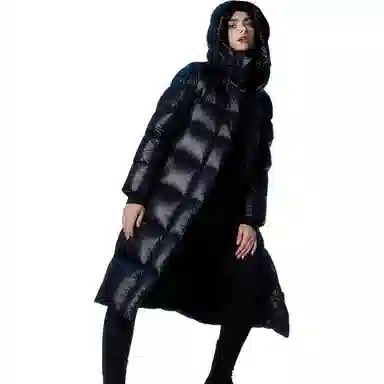 坦博尔 直筒加厚连帽羽绒服 女款