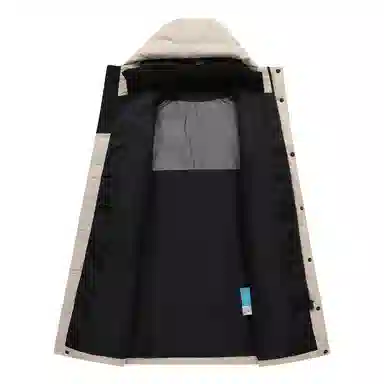 鸭鸭 简约通勤连帽时尚直筒时尚加厚纯色羽绒服 男女同款